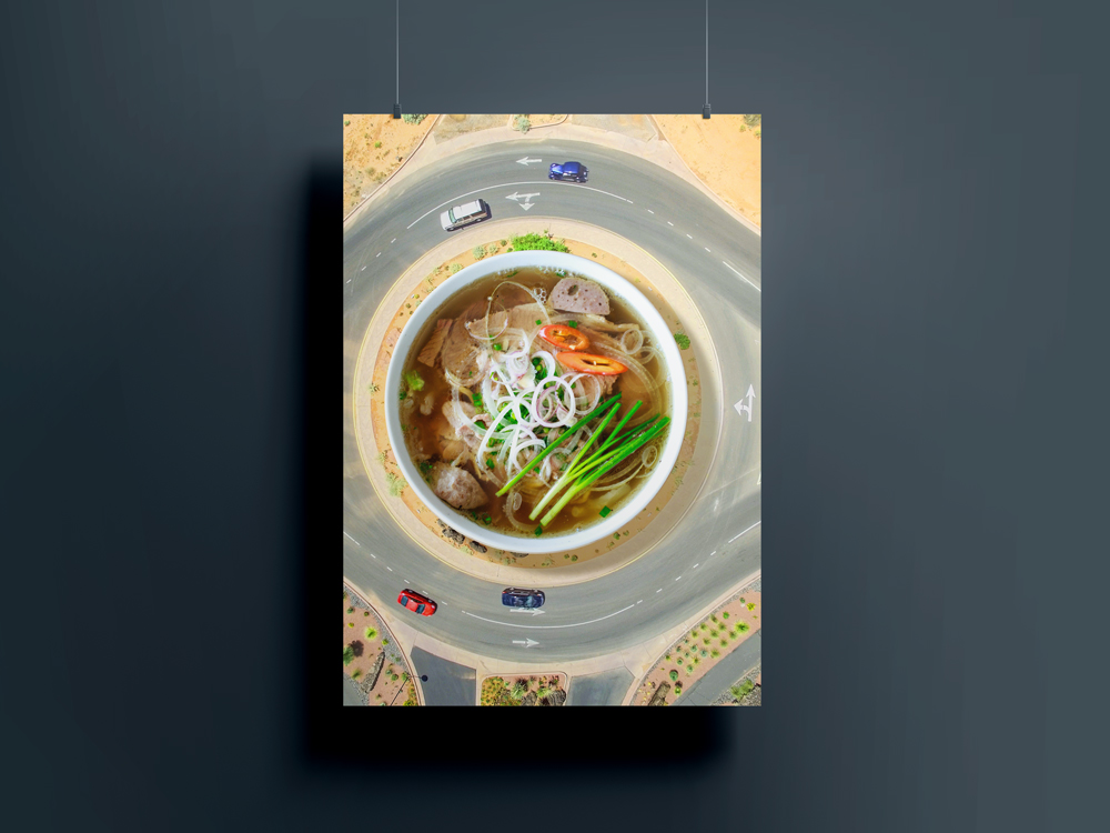 poster hanging mockup